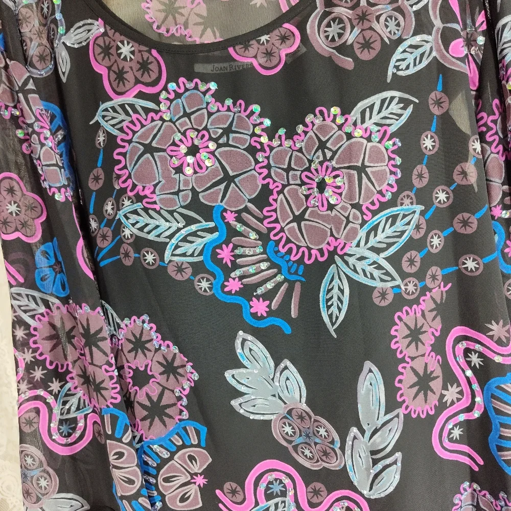 Joan River Dressy Sparkle Top NWOT - Picture 5 of 6